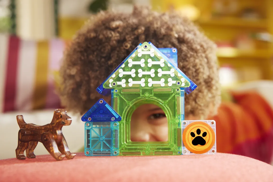 MAGNA-TILES Dog House 13 Τεμάχια – Μαγνητικά Πλακίδια STEM με Σπιτάκι Σκύλου - Image 4