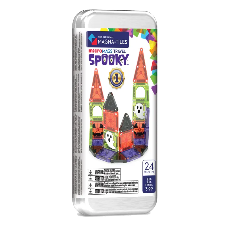 MAGNA-TILES microMAGS Spooky Travel Set 24 Τεμάχια – Μαγνητικά Πλακίδια STEM για Ταξίδι